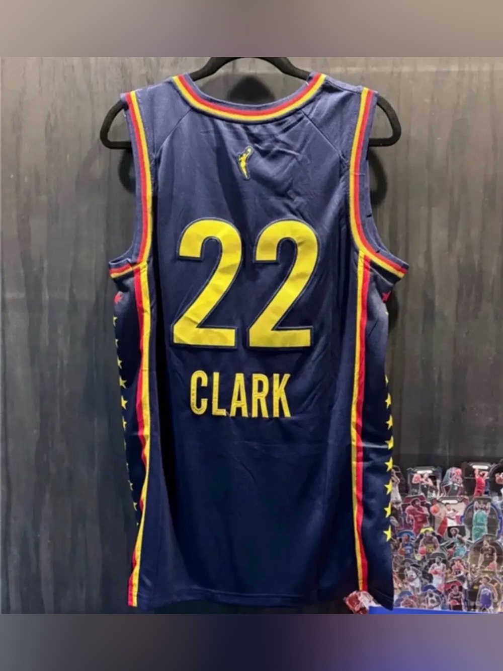 Caitlin Clark Navy and Yellow #22 WNBA Basketball Jersey